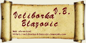 Veliborka Blažović vizit kartica